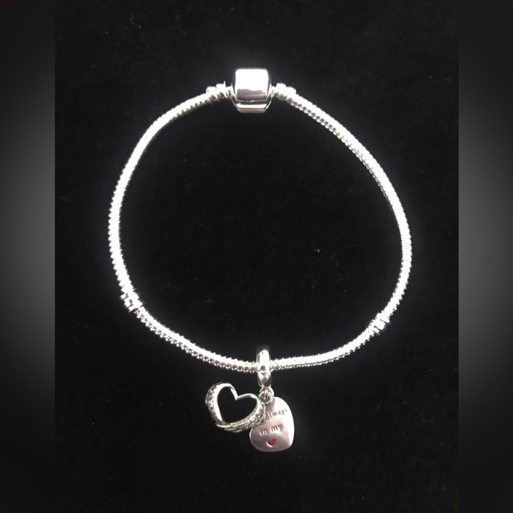 Sterling Silver Charm Bracelet, with charm